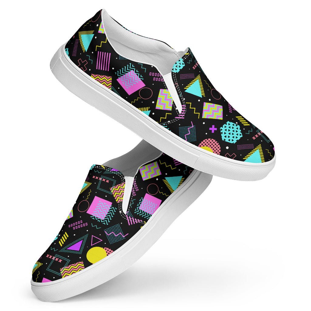 "Arcade After Dark" Men’s Slip-On Canvas Shoes