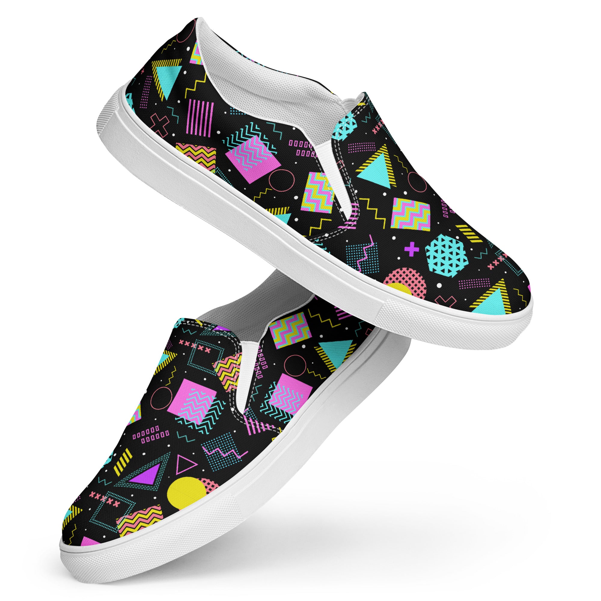 "Arcade After Dark" Men’s Slip-On Canvas Shoes