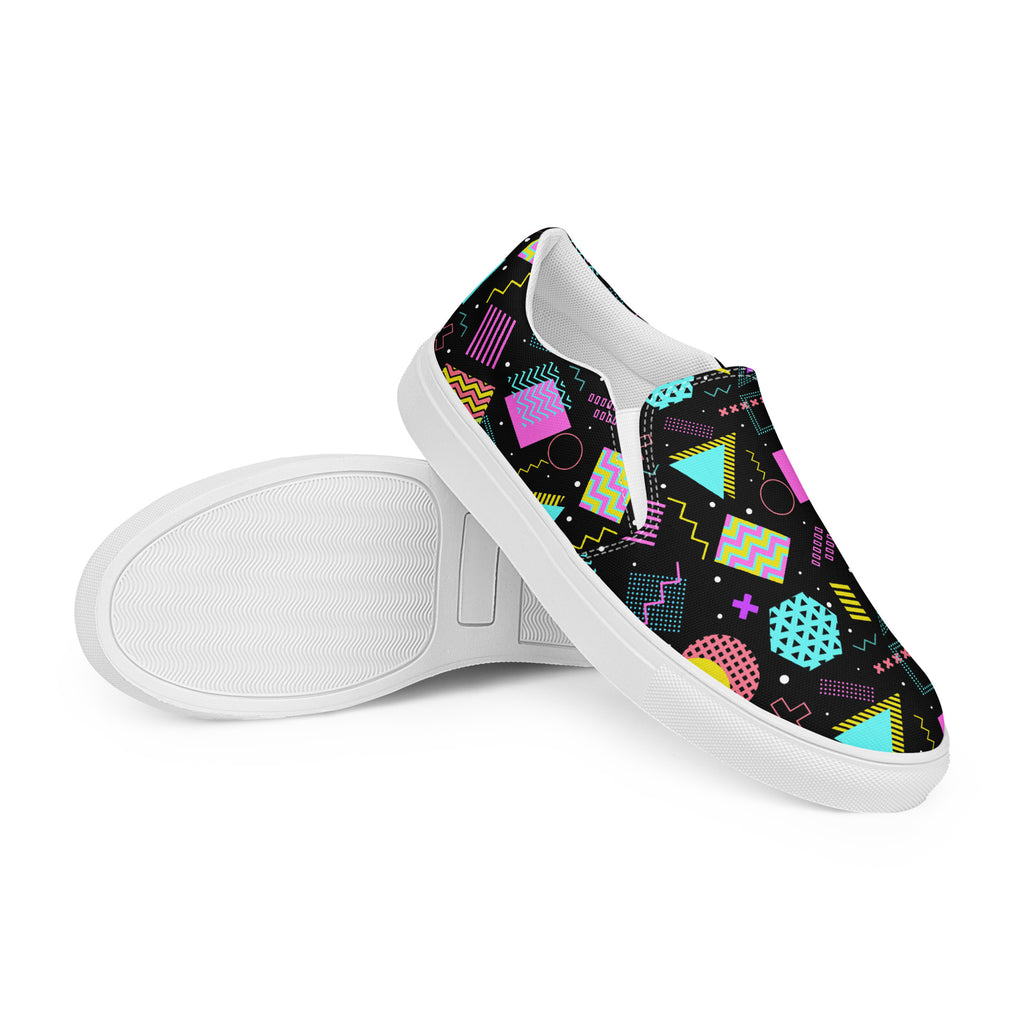 "Arcade After Dark" Women’s Slip-On Canvas Shoes