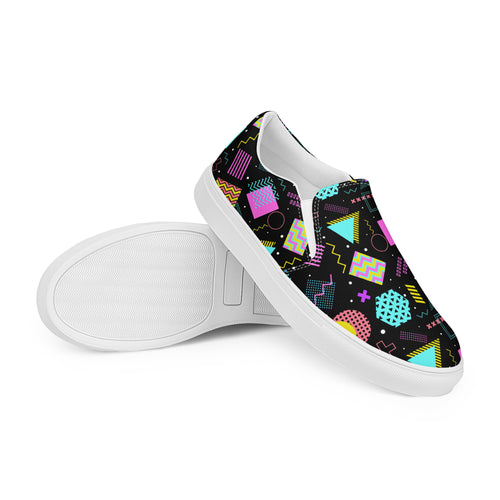"Arcade After Dark" Women’s Slip-On Canvas Shoes